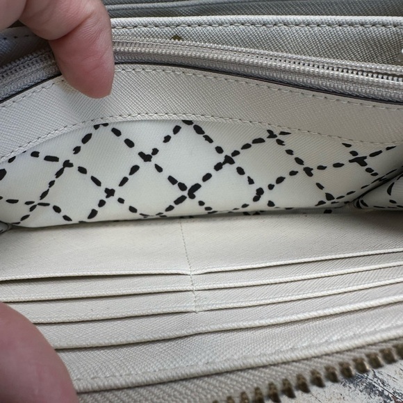 Kate Spade New York Cream Saffiano Leather Zip-Around Wallet - Picture 7 of 9